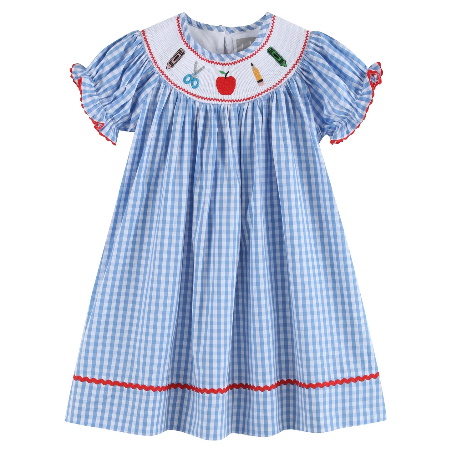 Blue Gingham School Dress