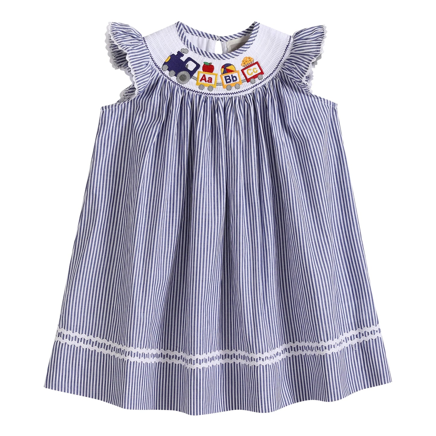 Blue Striped Alphabet Dress