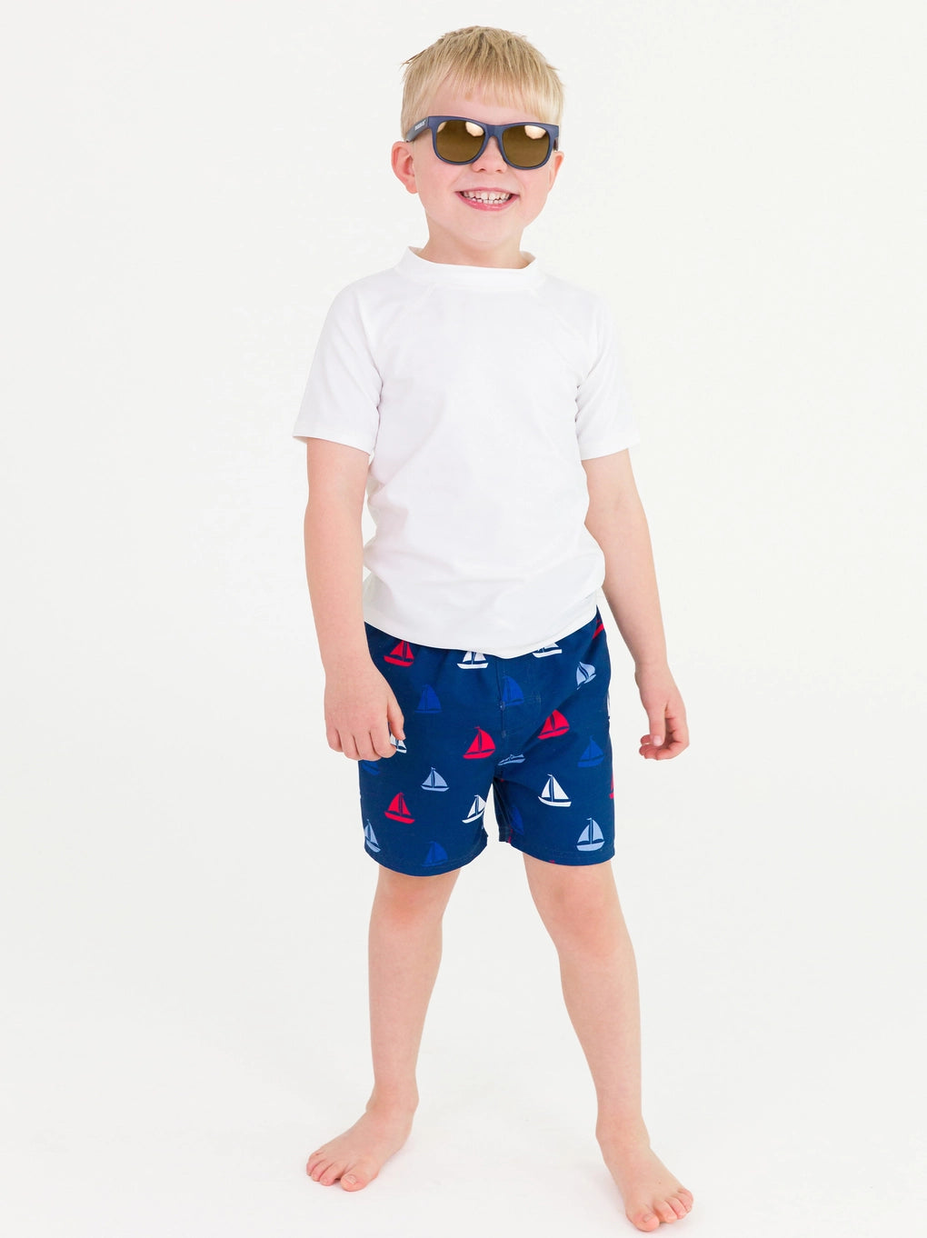 Boys Sail Away Swim Trunks