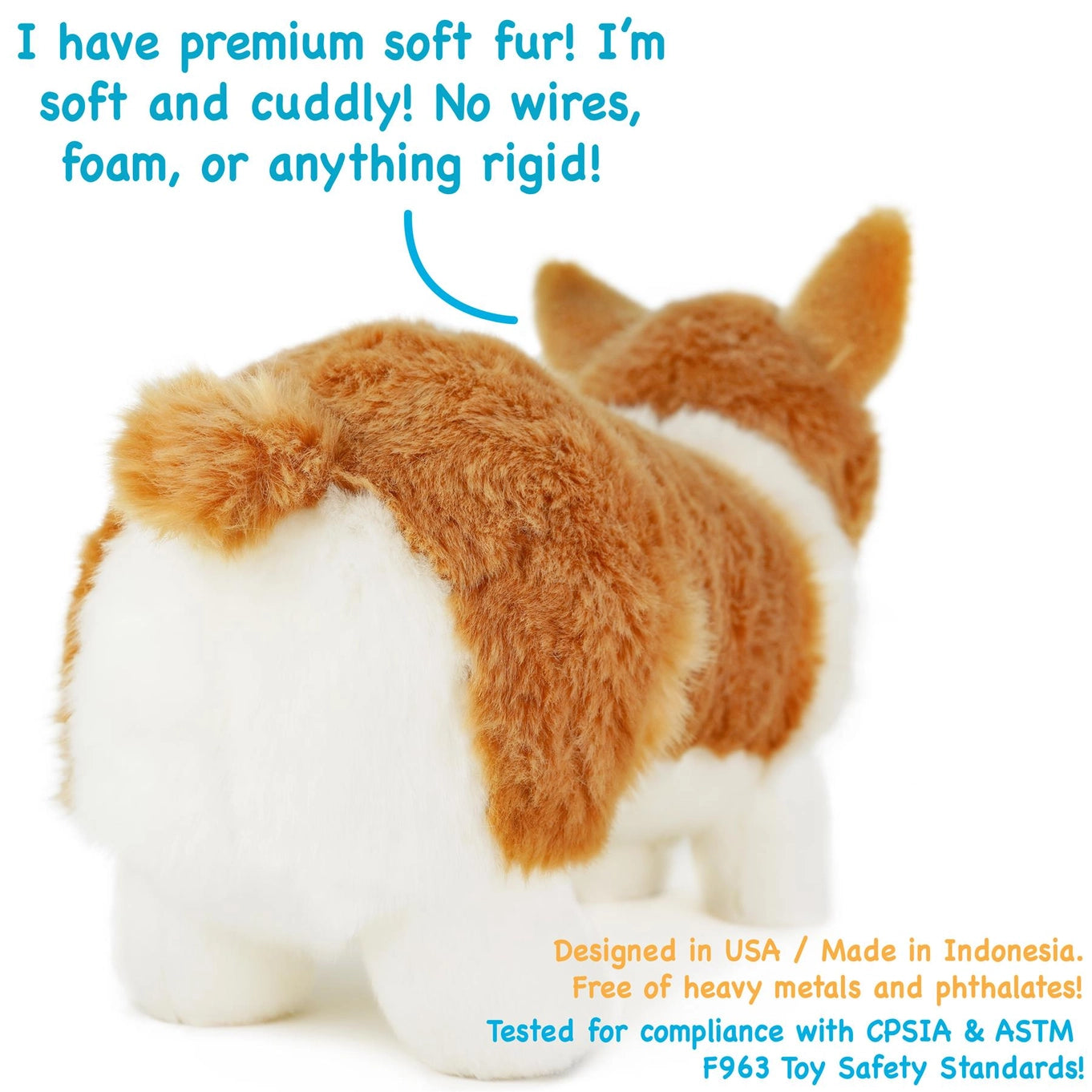 Carlotta the Corgi | 14 Inch Stuffed Animal Plush