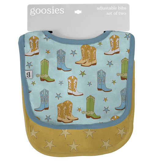 Cowboy Boots & Stars - Bib Set