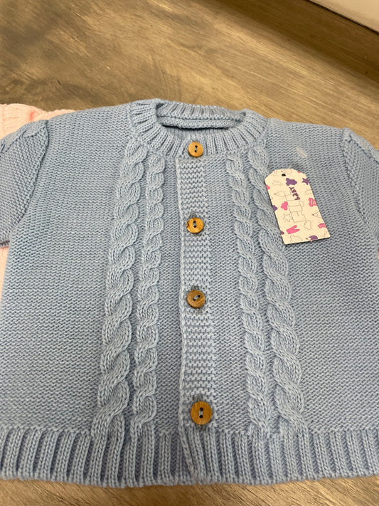 Knitted Braided Infant Sweater