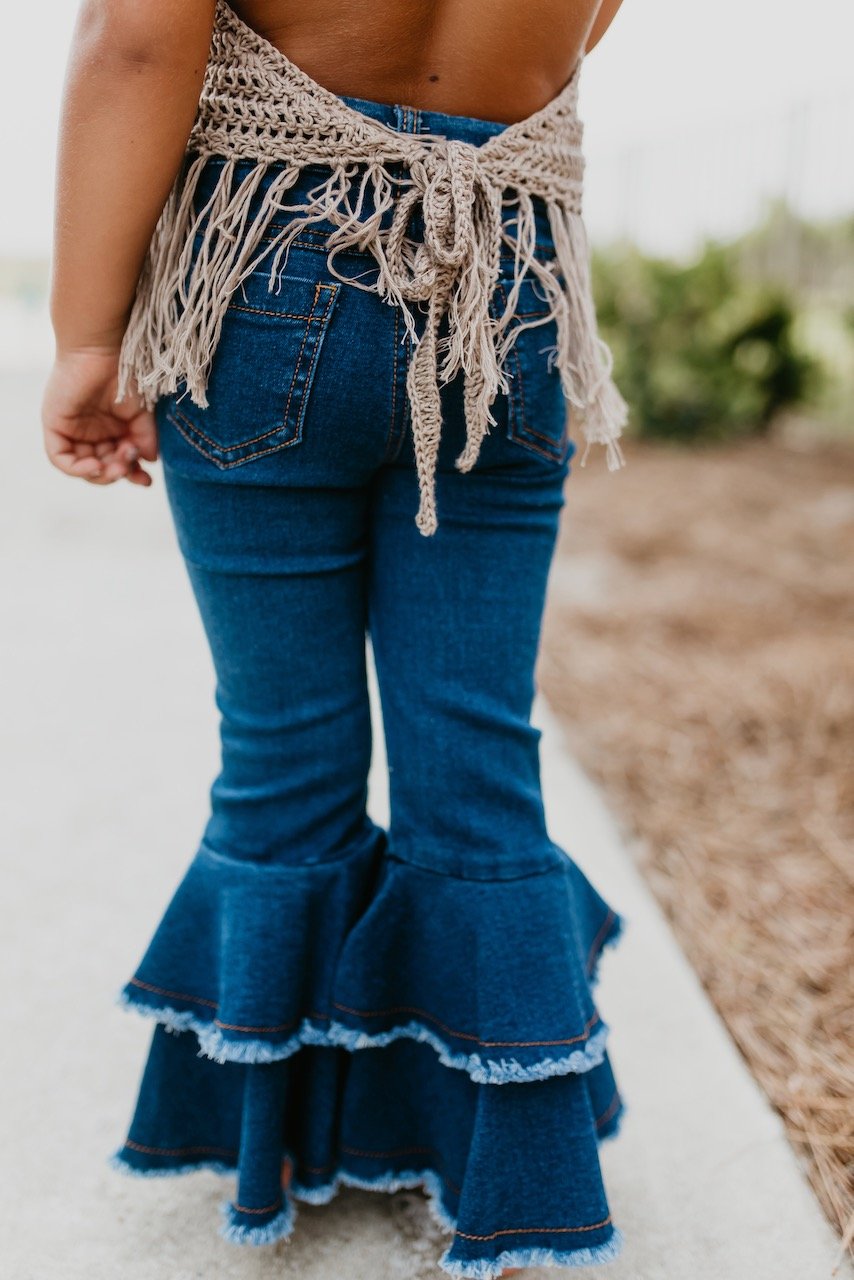 Denim Double Ruffle Jeans