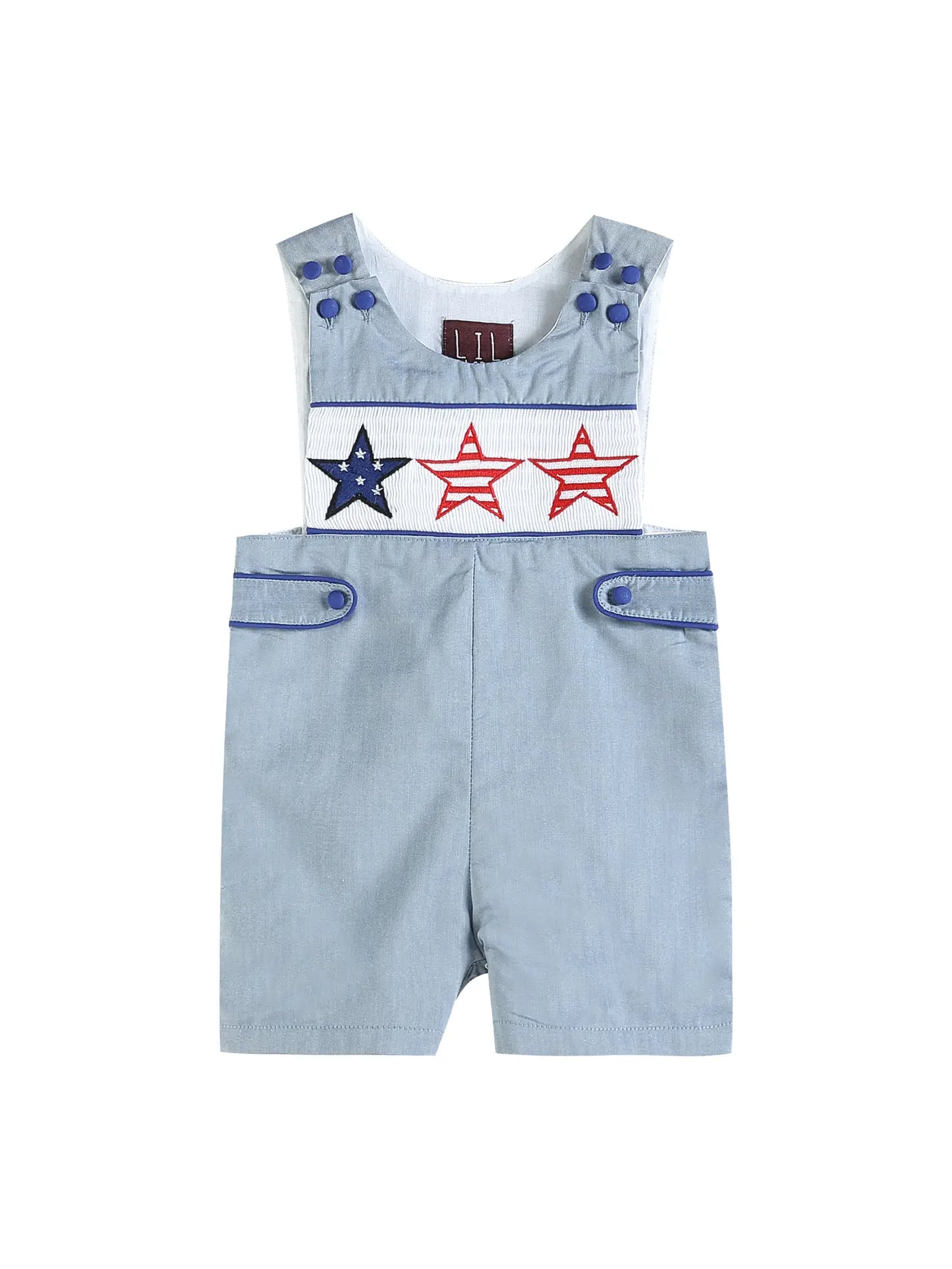 Lil Cactus Denim Look 4th of July Stars Baby Short Pant John Johns