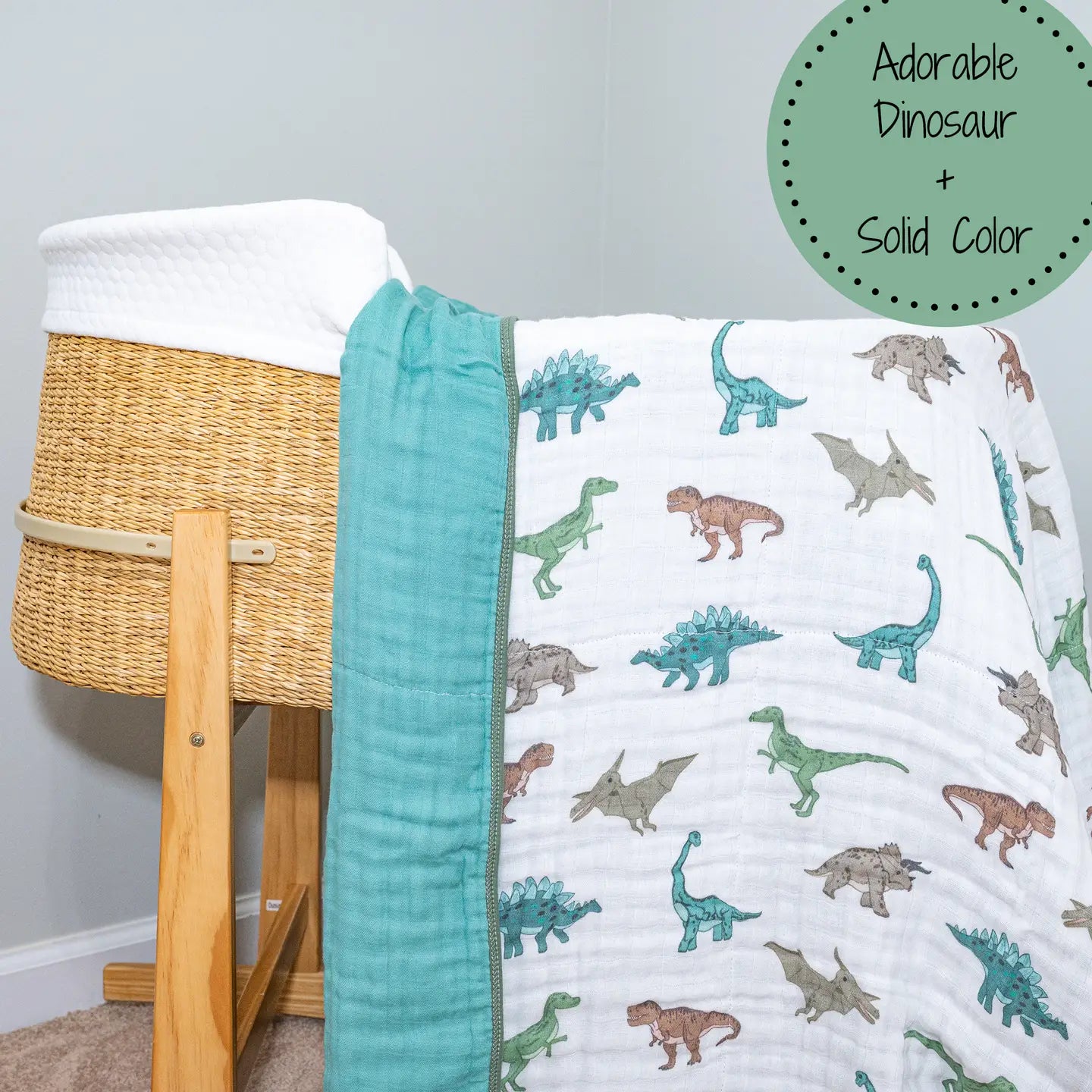 Dinosaur Cotton Muslin Blanket