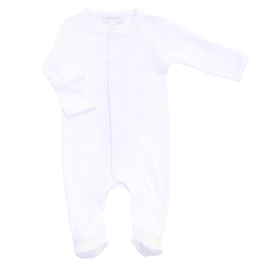 Essentials White Trim Footie