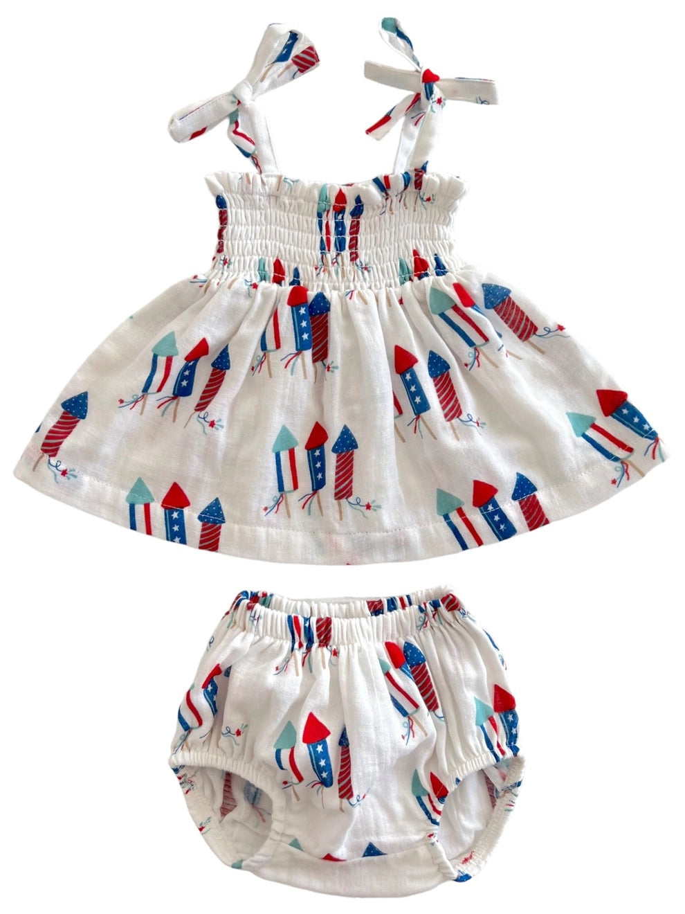 Firecrackers / Organic Smocked Set