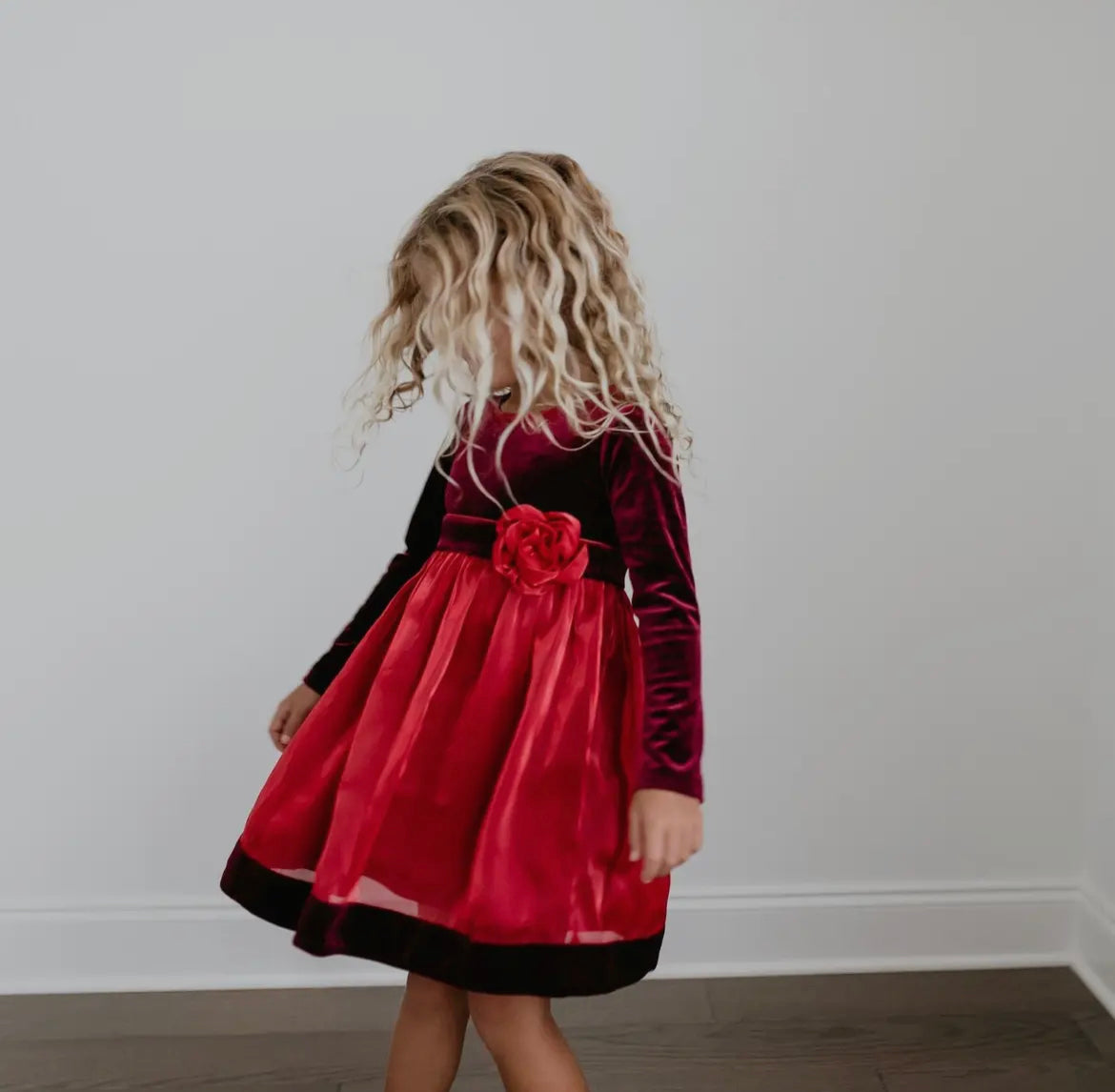 Christmas Holiday Red Velvet Dress