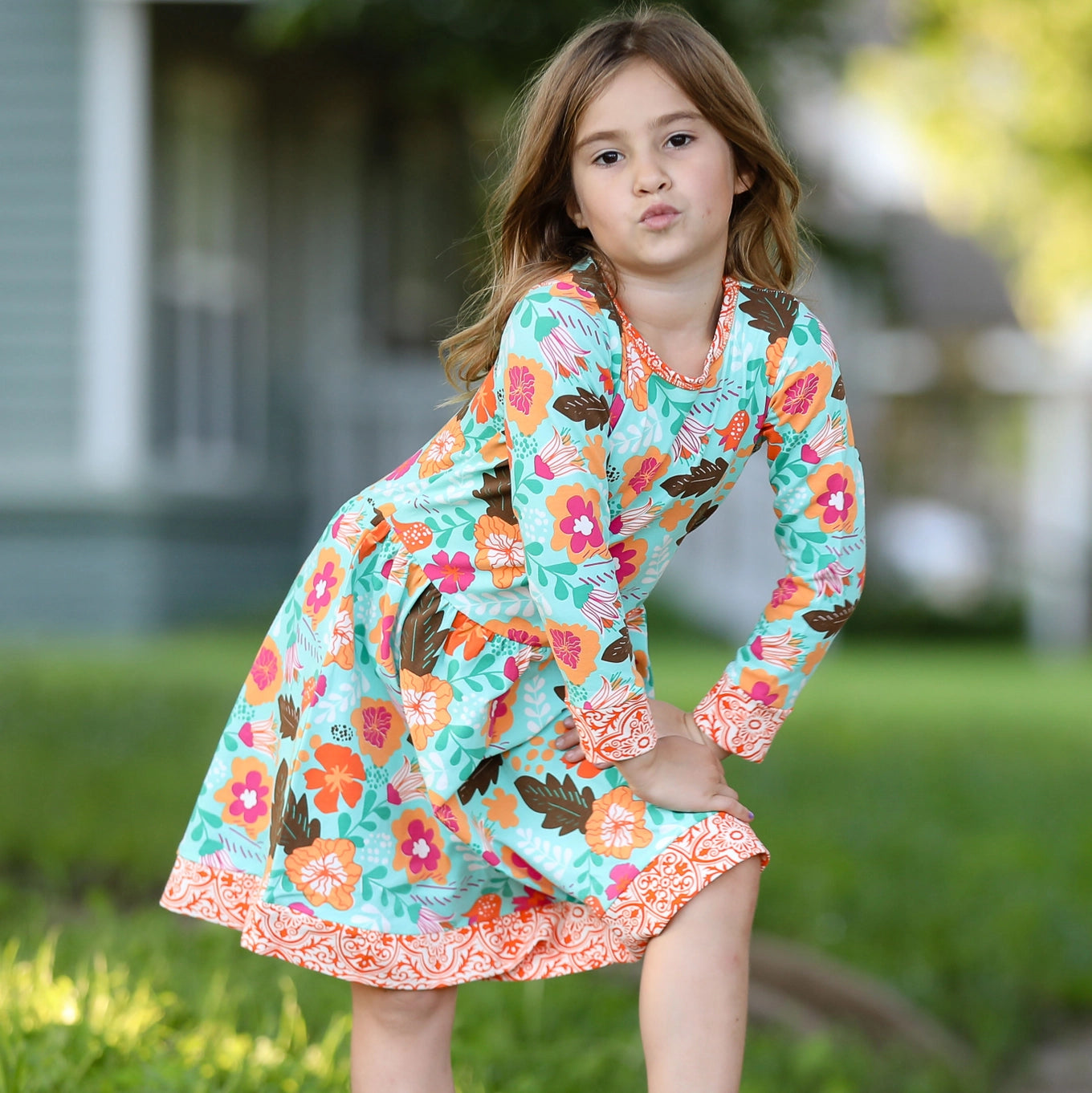 Girls Fall Dress Floral