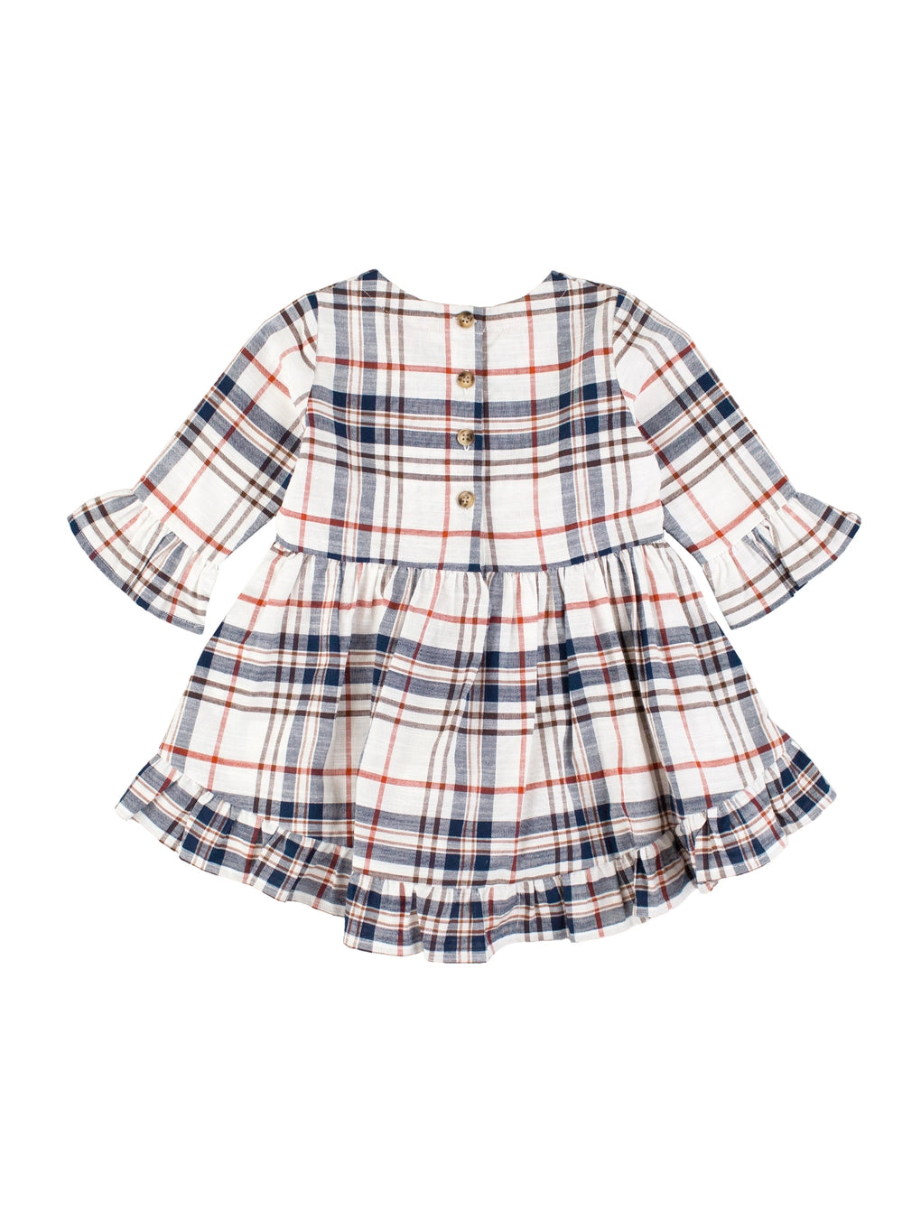 Girls Homegrown Harvest Plaid Ruffle Tunic