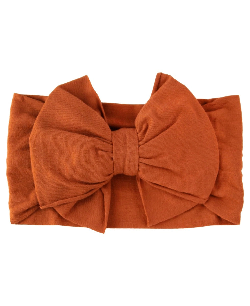 Girls Rust Big Bow Headband