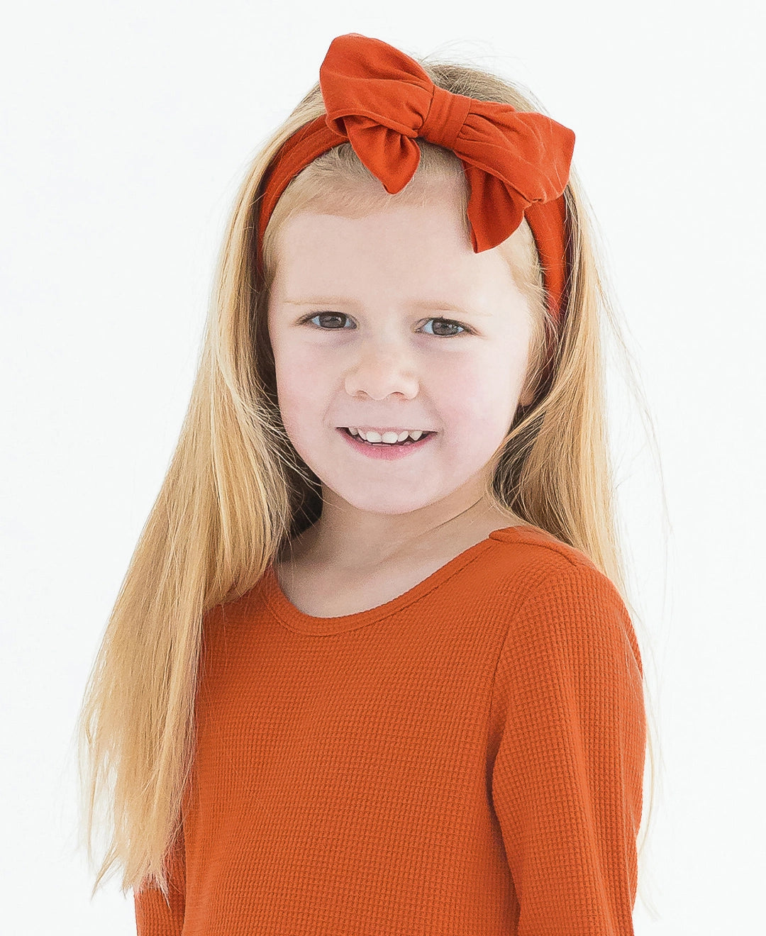 Girls Rust Big Bow Headband