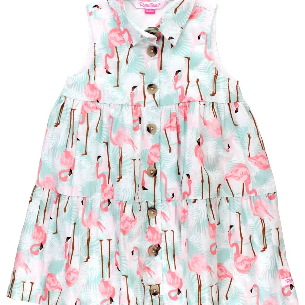 Flamingo Shirt Dress