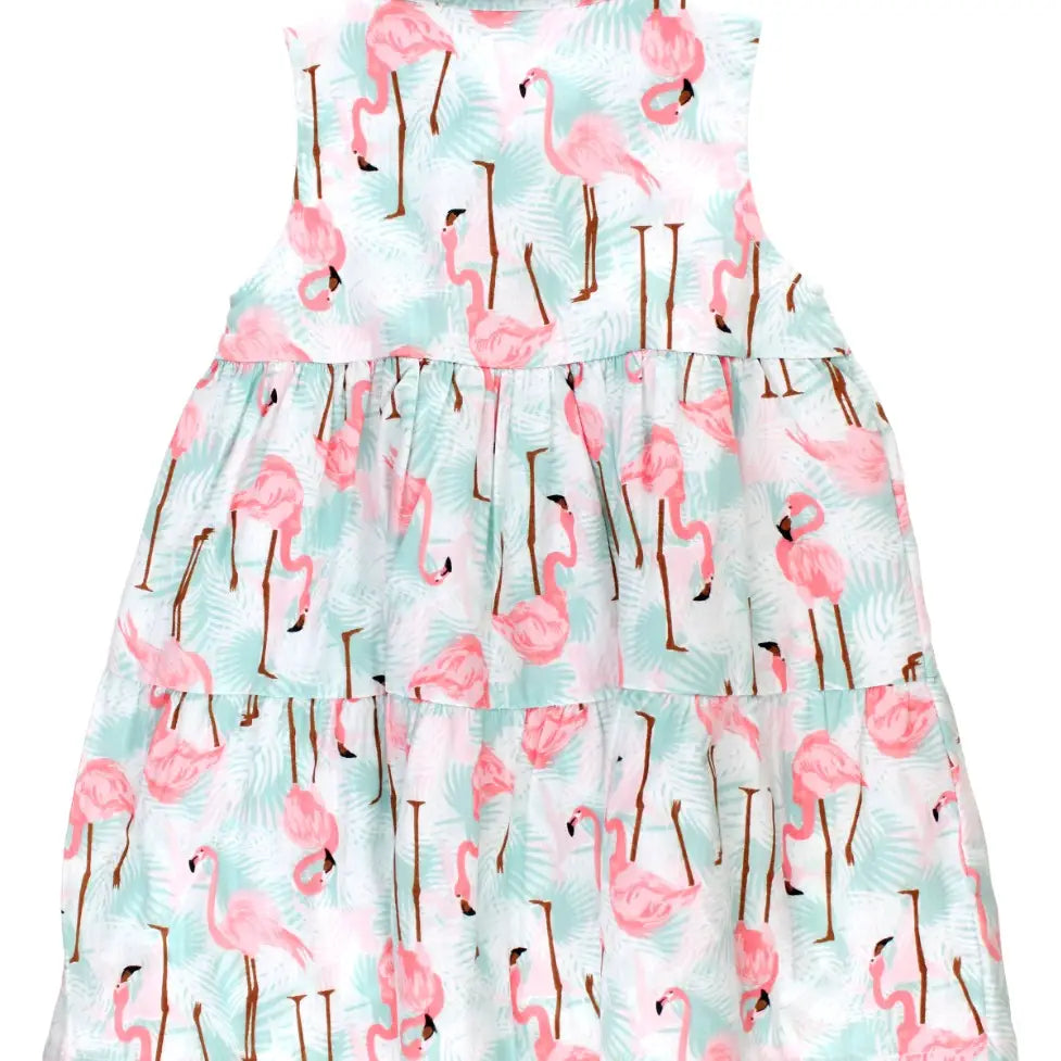 Flamingo Shirt Dress