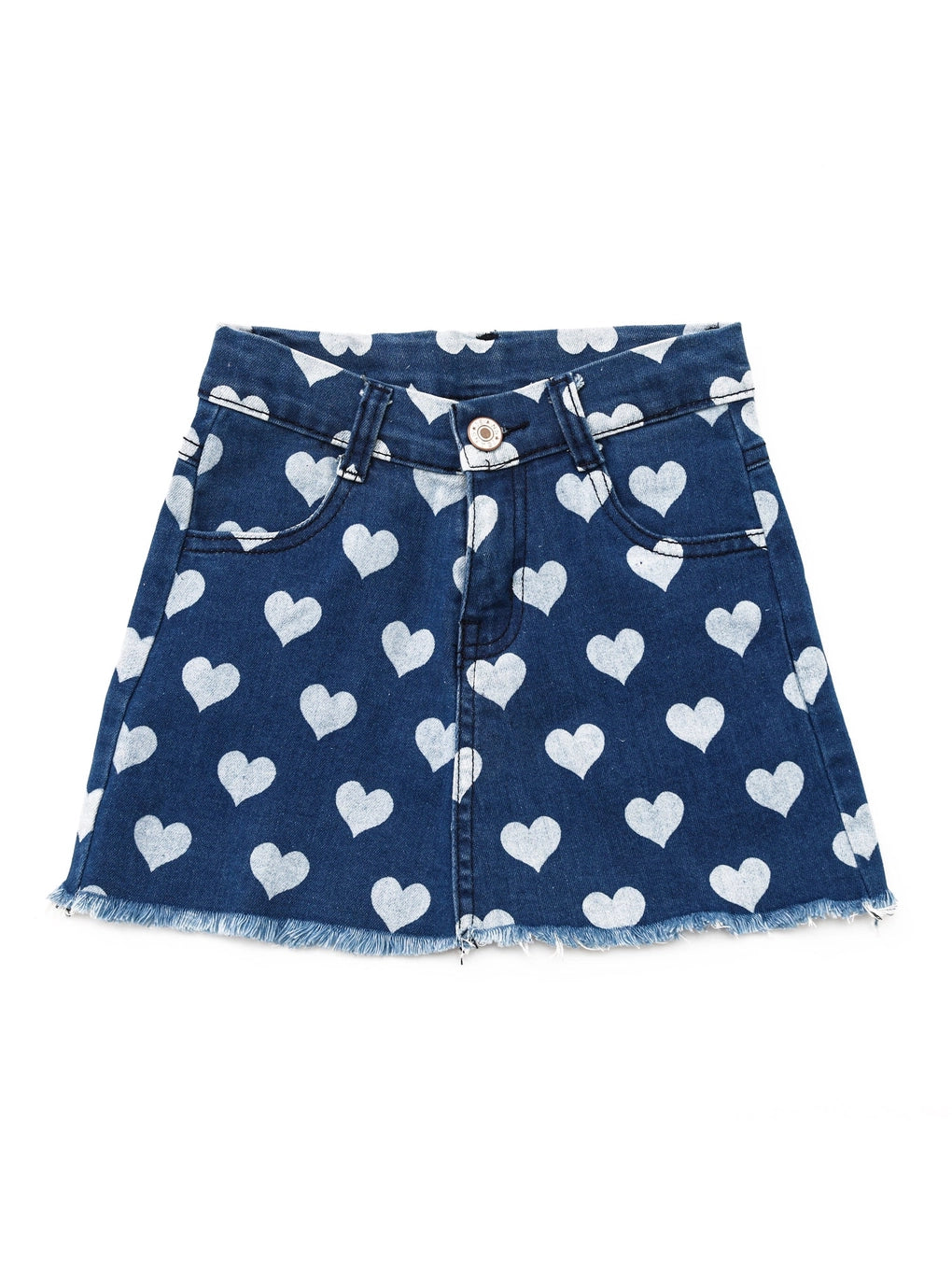 Heart Denim Skirt