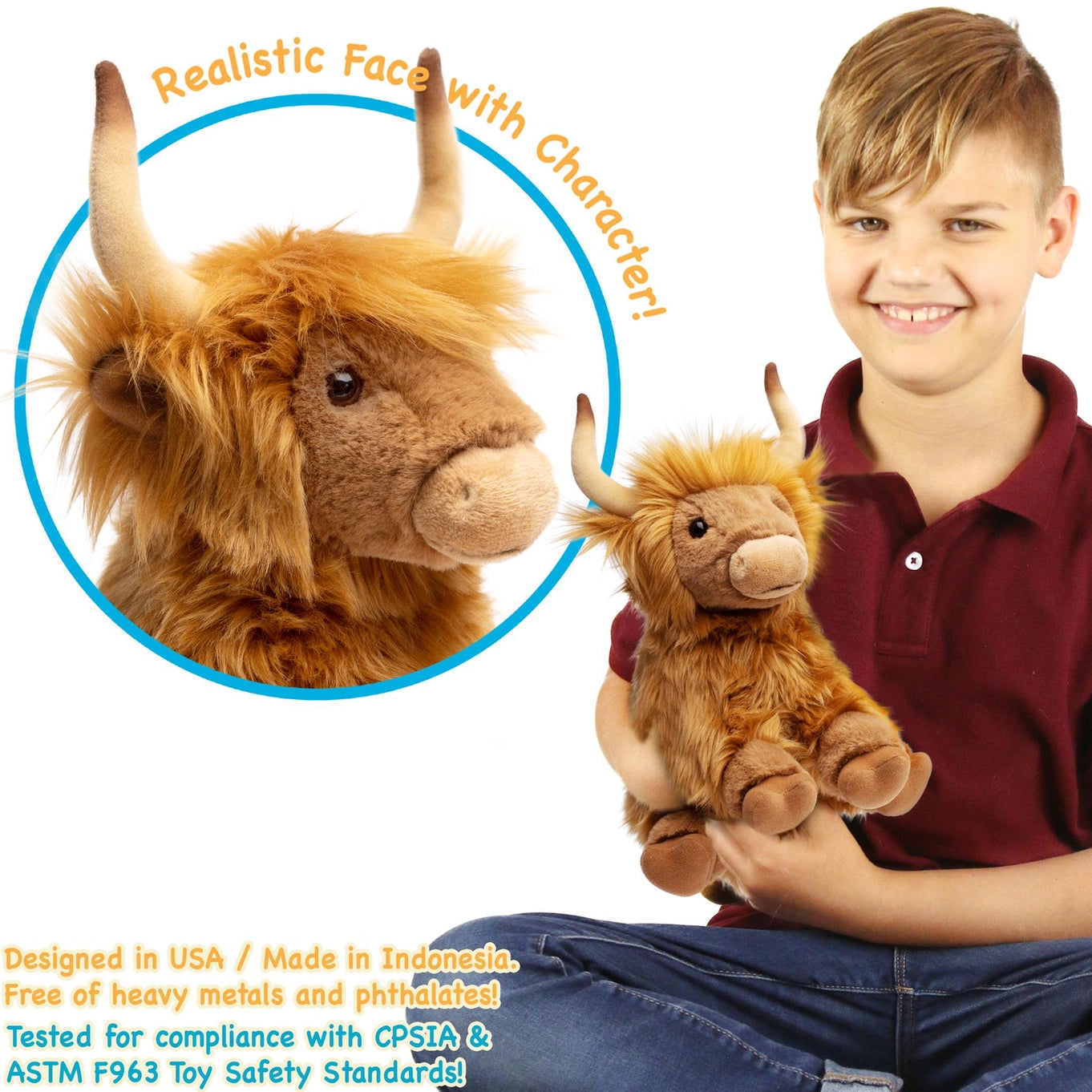 Henley the Highland Cow | 11 Inch Stuffed Animal Plush | By