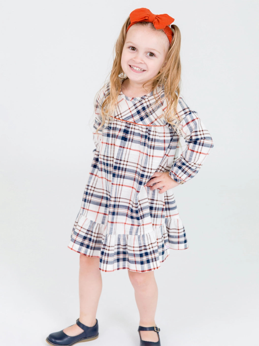 Homegrown Harvest Plaid  Ruffle Dress