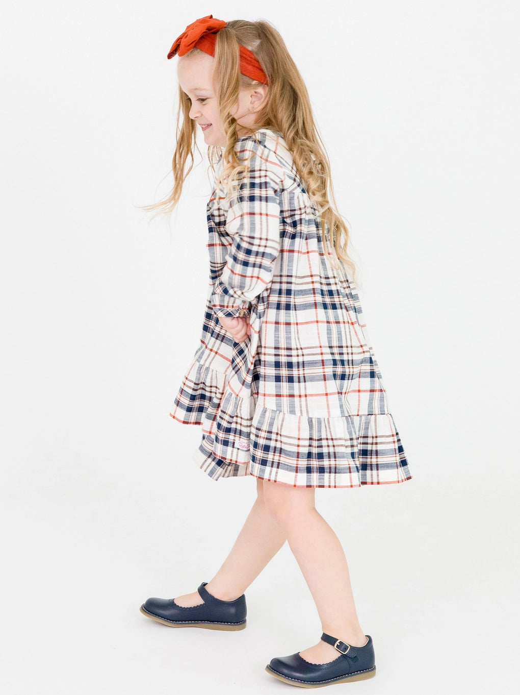 Homegrown Harvest Plaid  Ruffle Dress