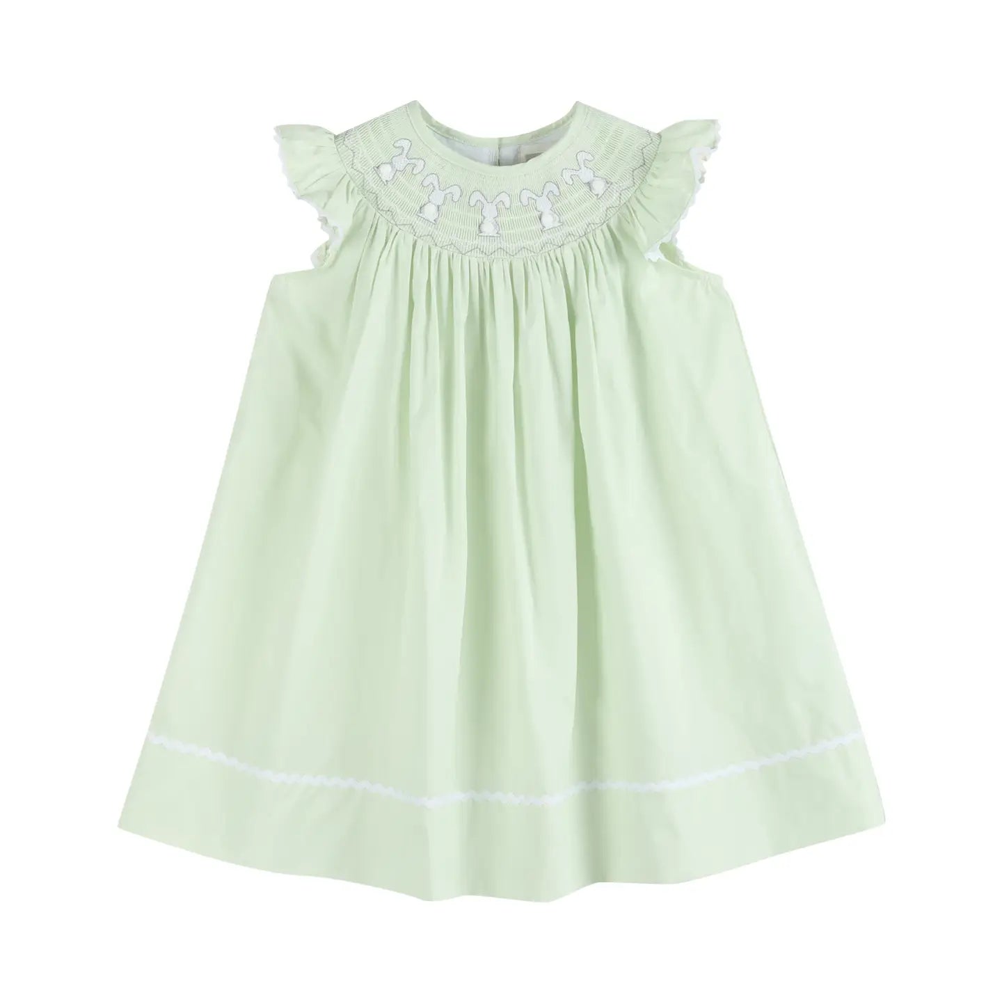 Honeydew  Bunny Smocked Bishop Dress