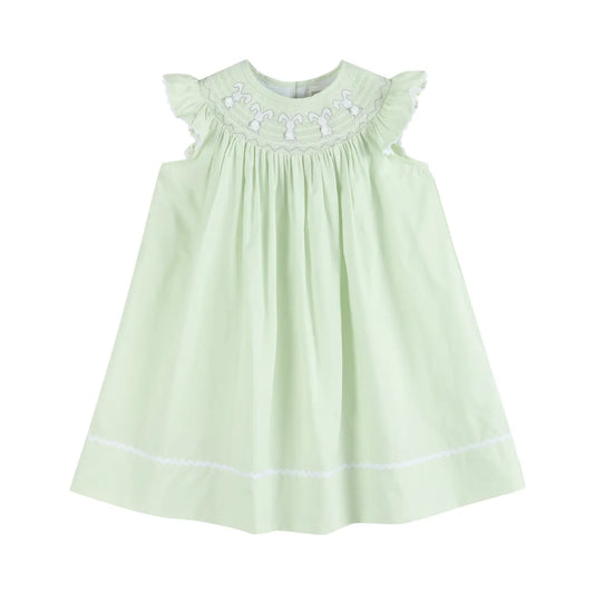 Honeydew  Bunny Smocked Bishop Dress