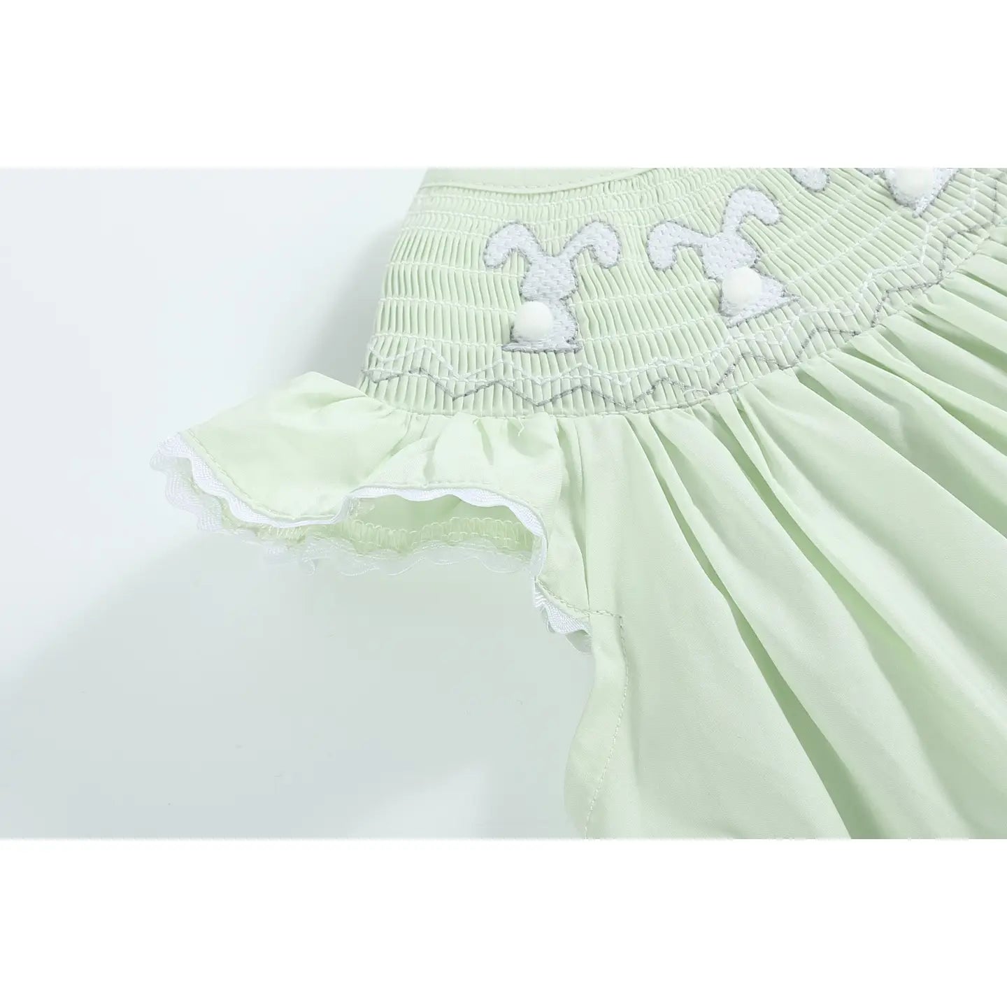 Honeydew  Bunny Smocked Bishop Dress