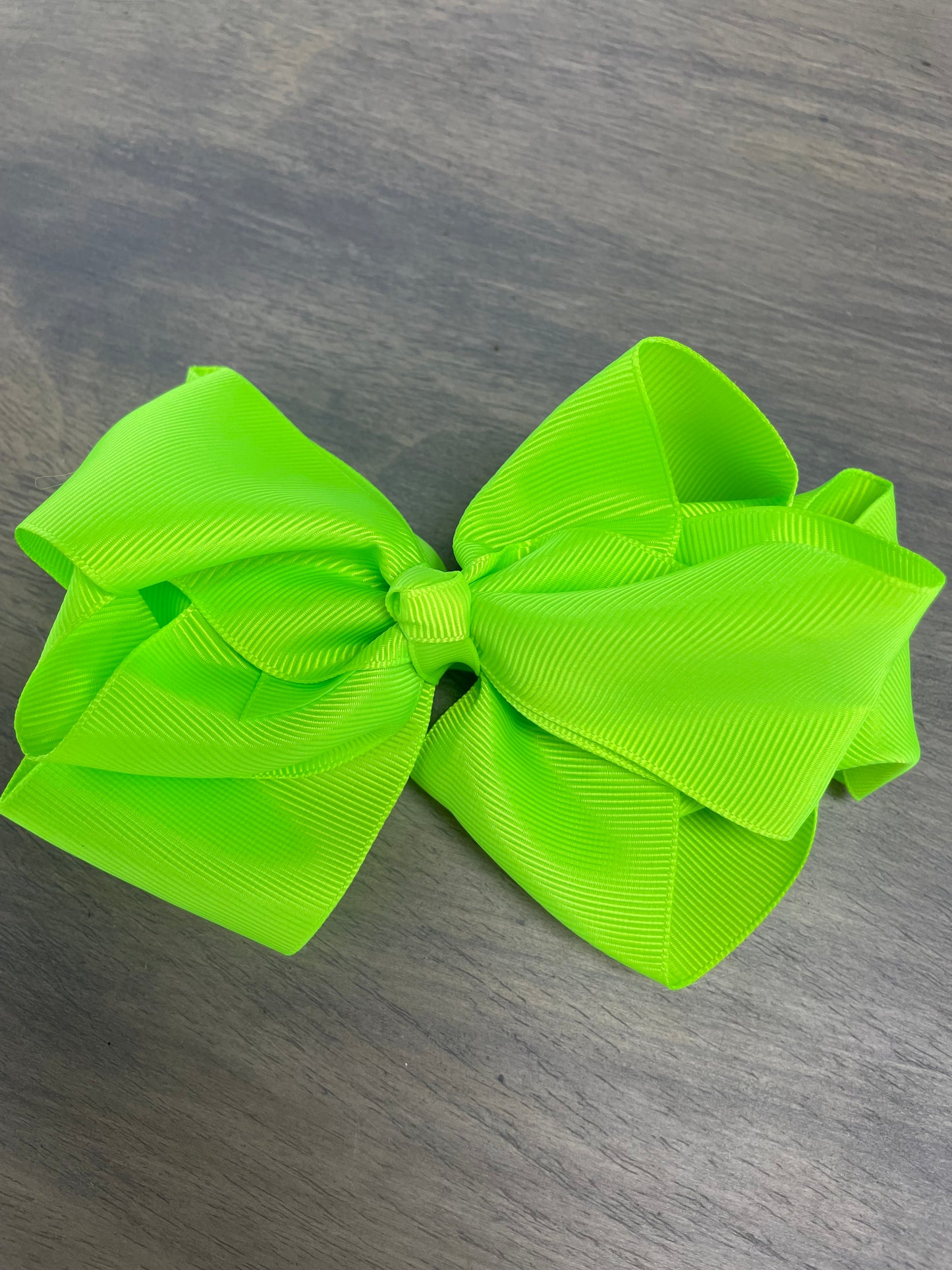 Double Stack 6" Solid Hair Bow Alligator Clip