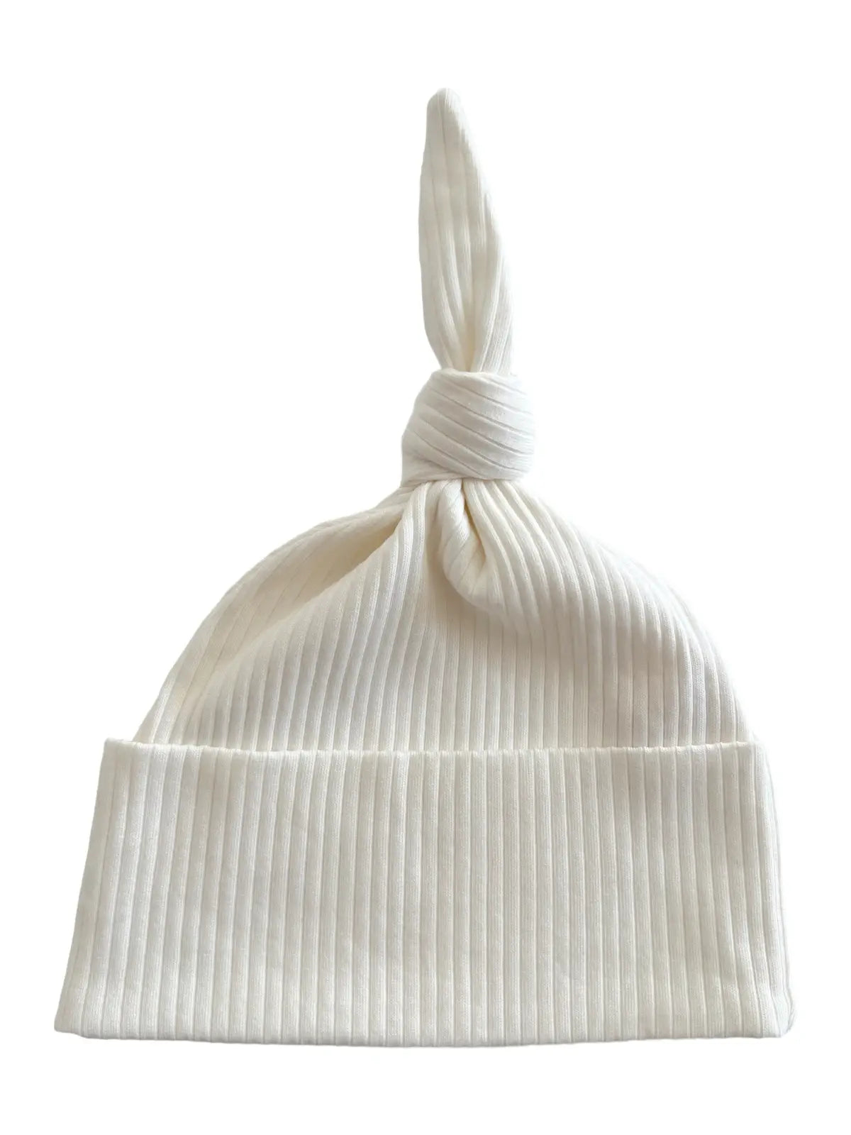 Ivory / Organic Ribbed Beanie