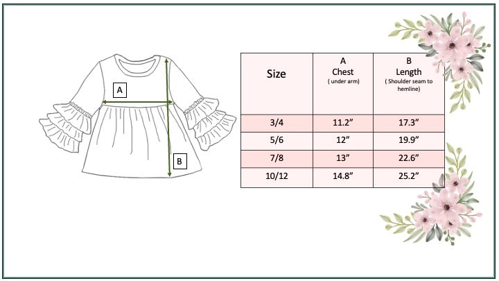 Kids Cream Ecru 3 Ruffle Sleeve Blouse Winter Shirt