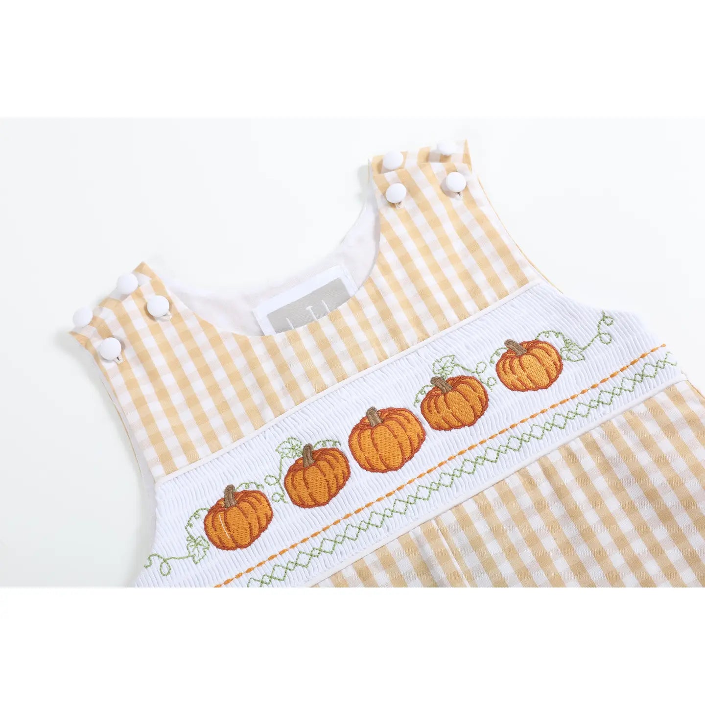 Gingham Pumpkin Overalls