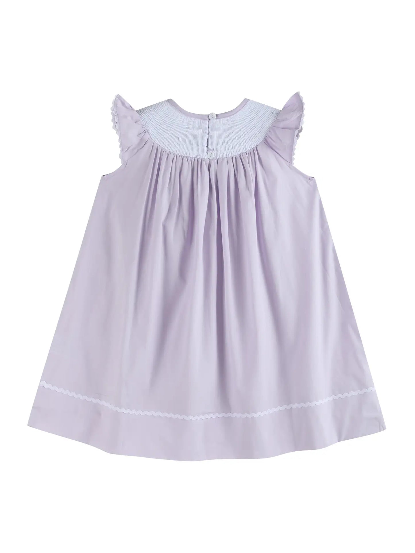 Light Purple Bunnies Smocked Bishop Dress