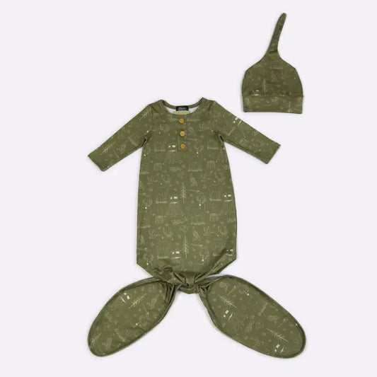 Moss Forest Baby Gown