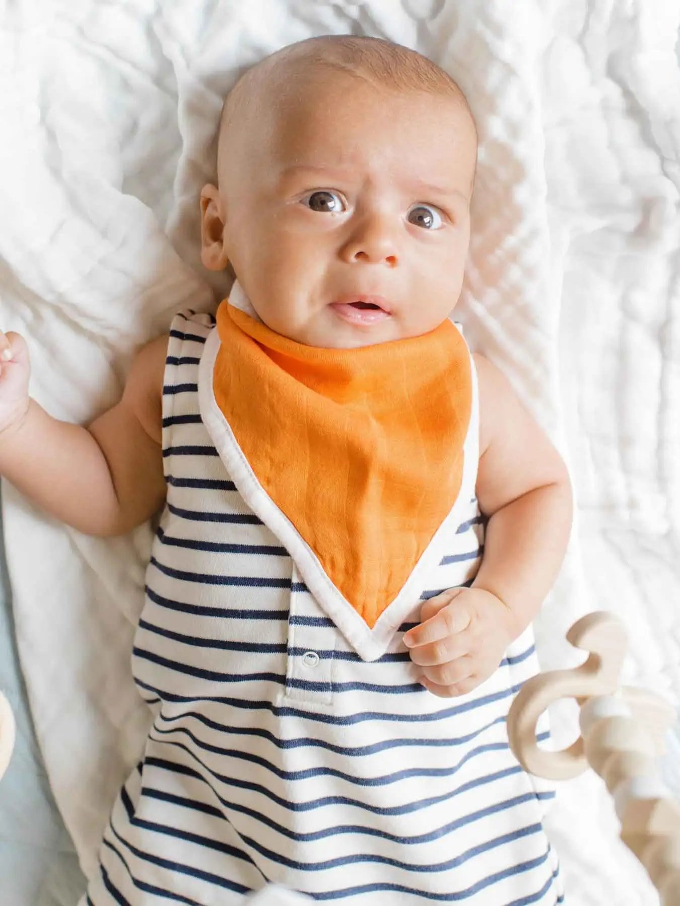 Muslin Bandana Bib 2-pack - Oranges