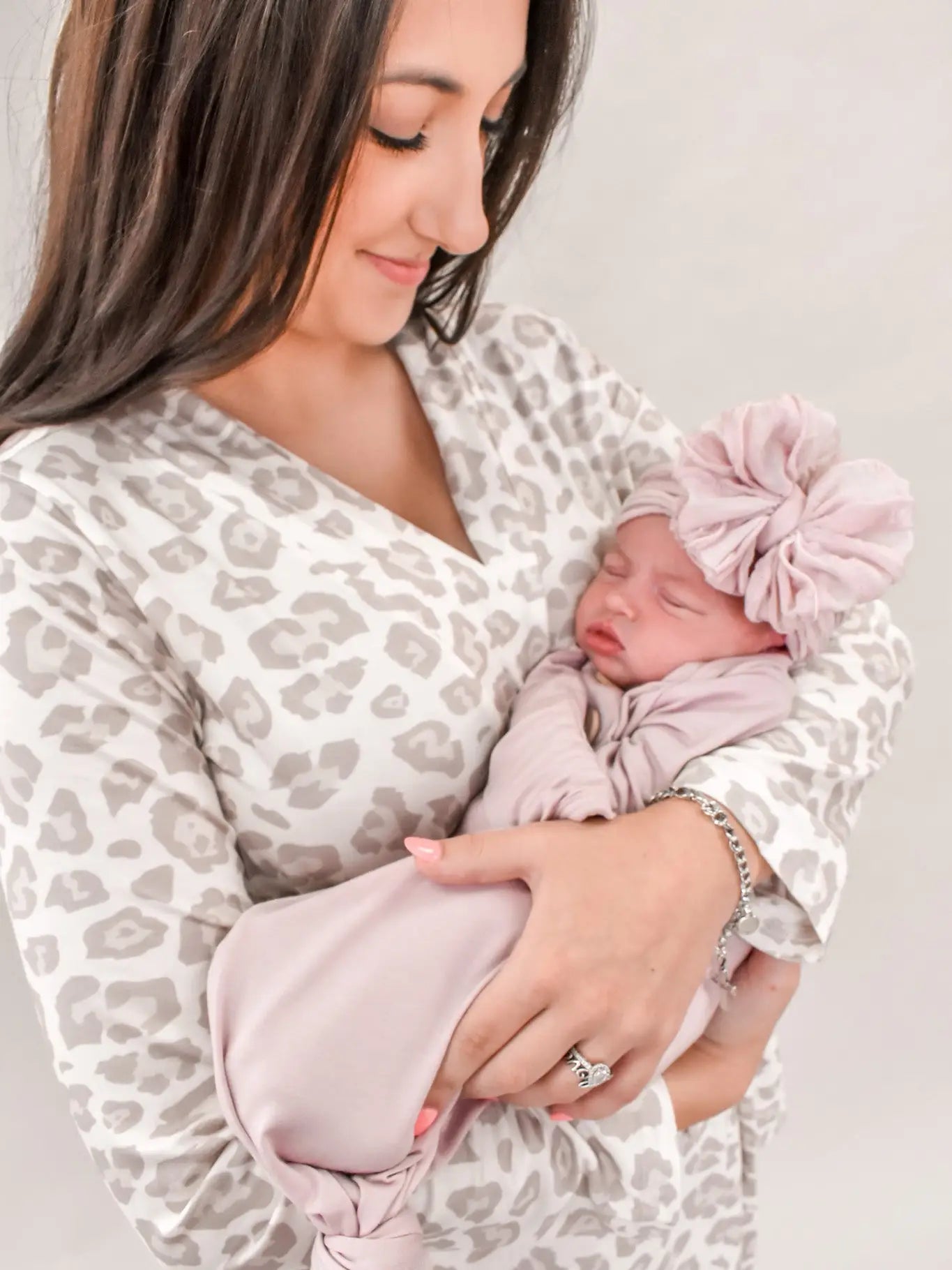 Natural Leopard Mommy Robe