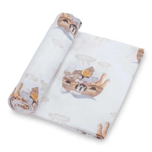 Noah's Ark Muslin Swaddle