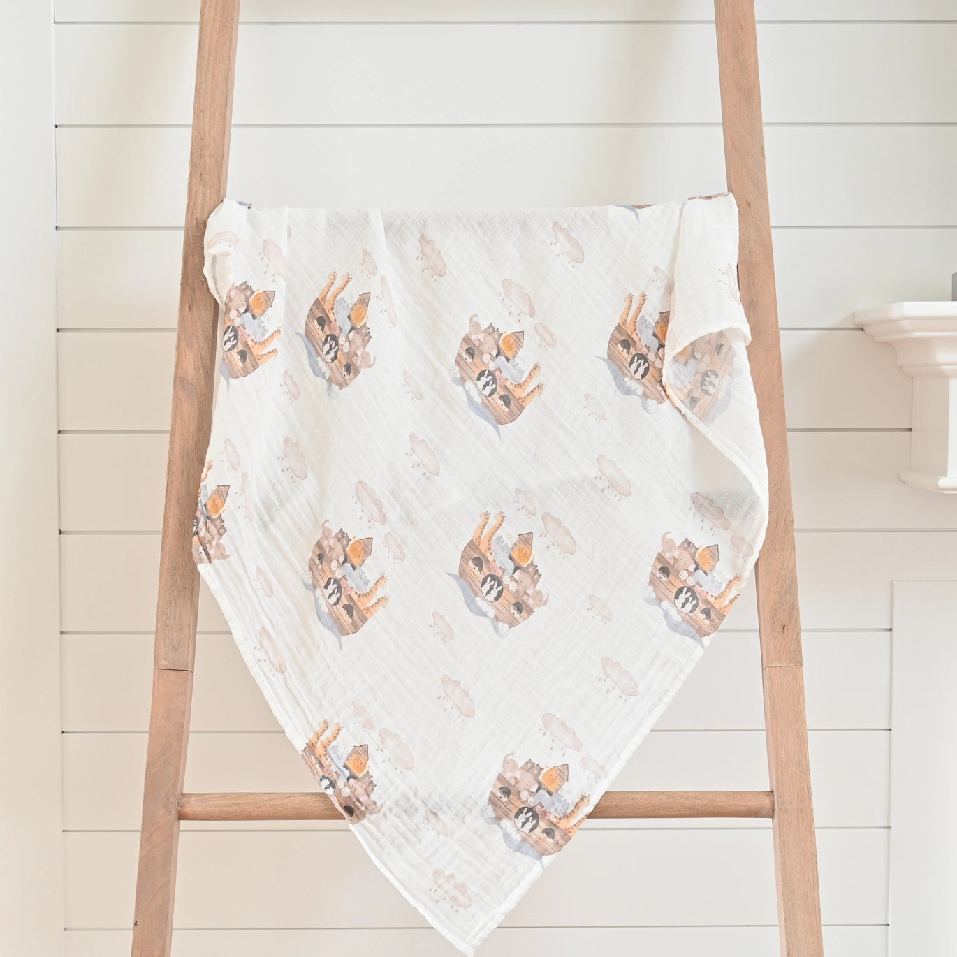Noah's Ark Muslin Swaddle