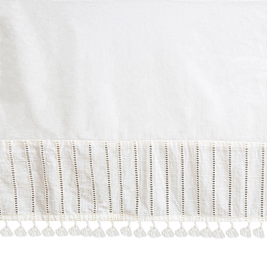 Off-White Boho Bed Skirt