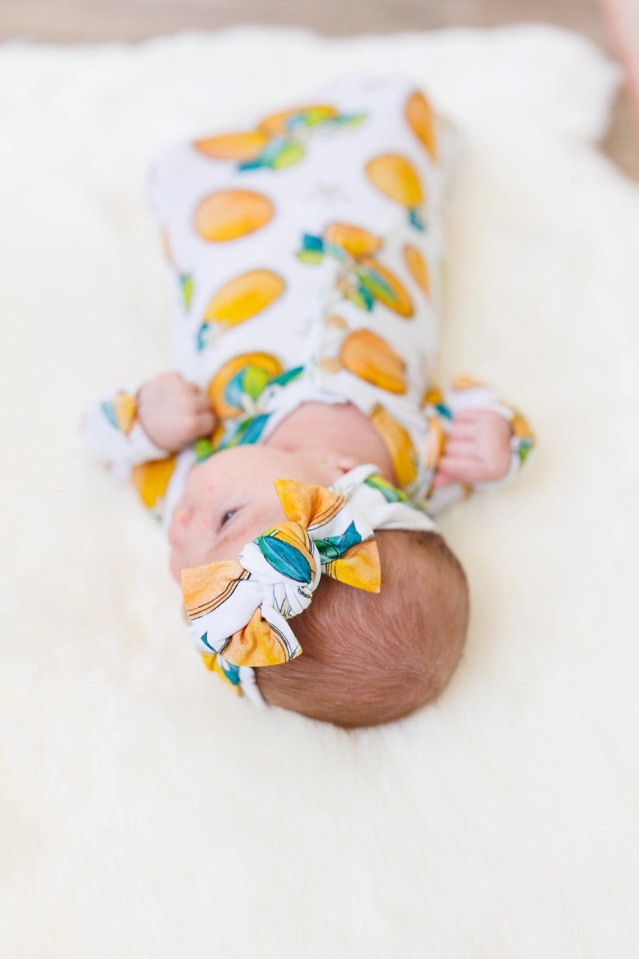 Orange Blossom Headband Bow