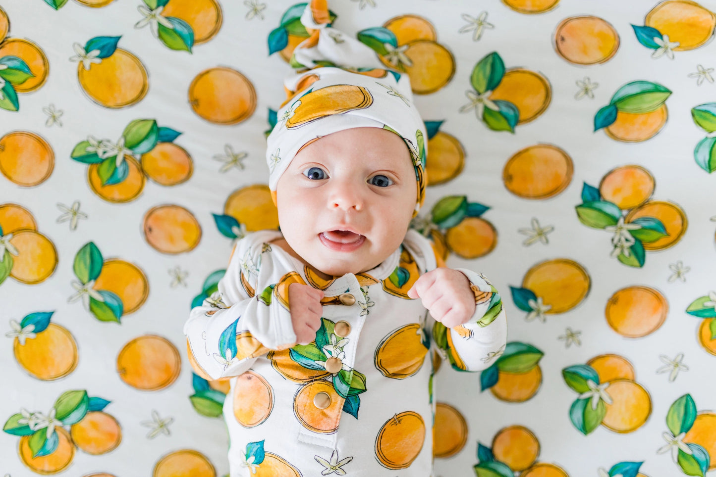 Orange Blossom Knotted Hat