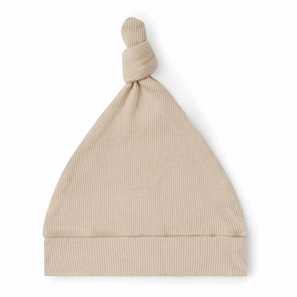 Ribbed Organic Knotted Beanie