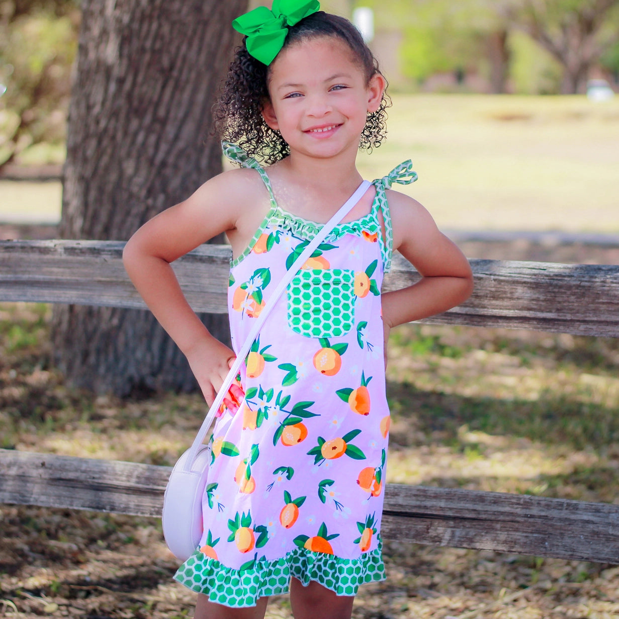 Pink Peach Spaghetti Strap Spring Dress Easter Party