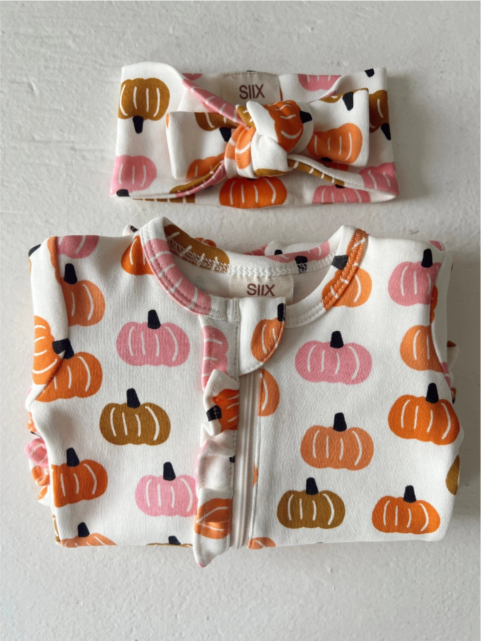 Pink Pumpkin Patch / Organic Bow