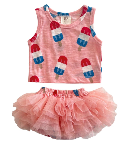 Popsicle Pink / Organic Tutu Bloomer Set