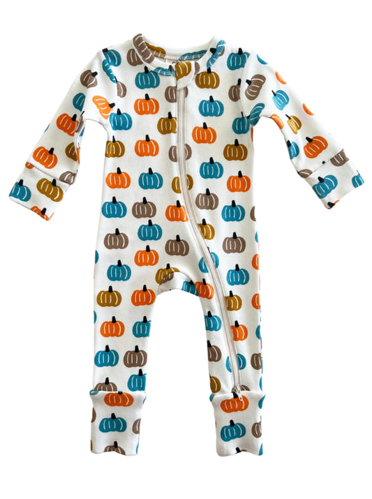 Pumpkin Patch / Organic 2-Way Zip Romper