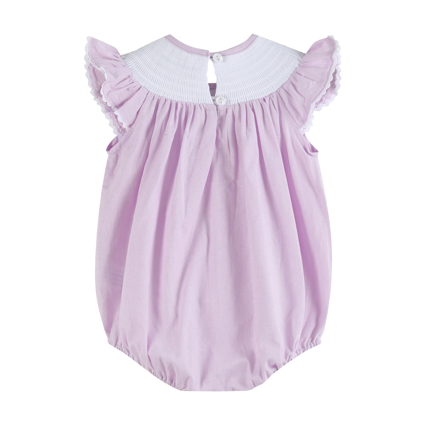 Purple Fairy Castle Smocked Flutter Romper