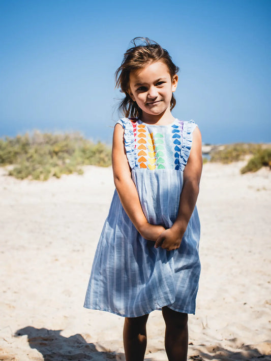 Rainbow Striped Dress