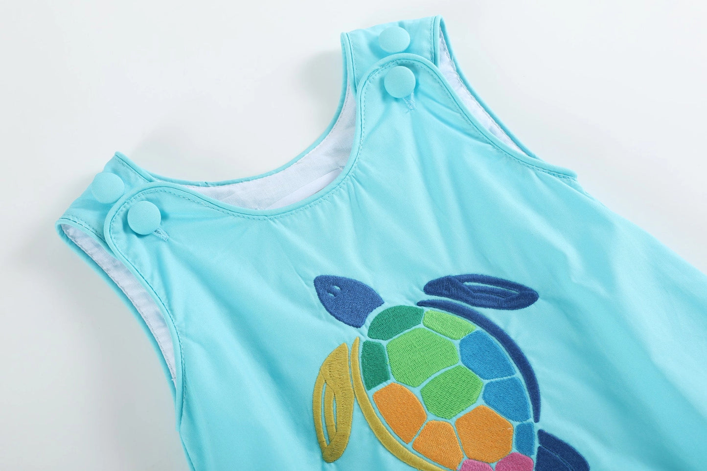 Rainbow Turtle Bubble Romper