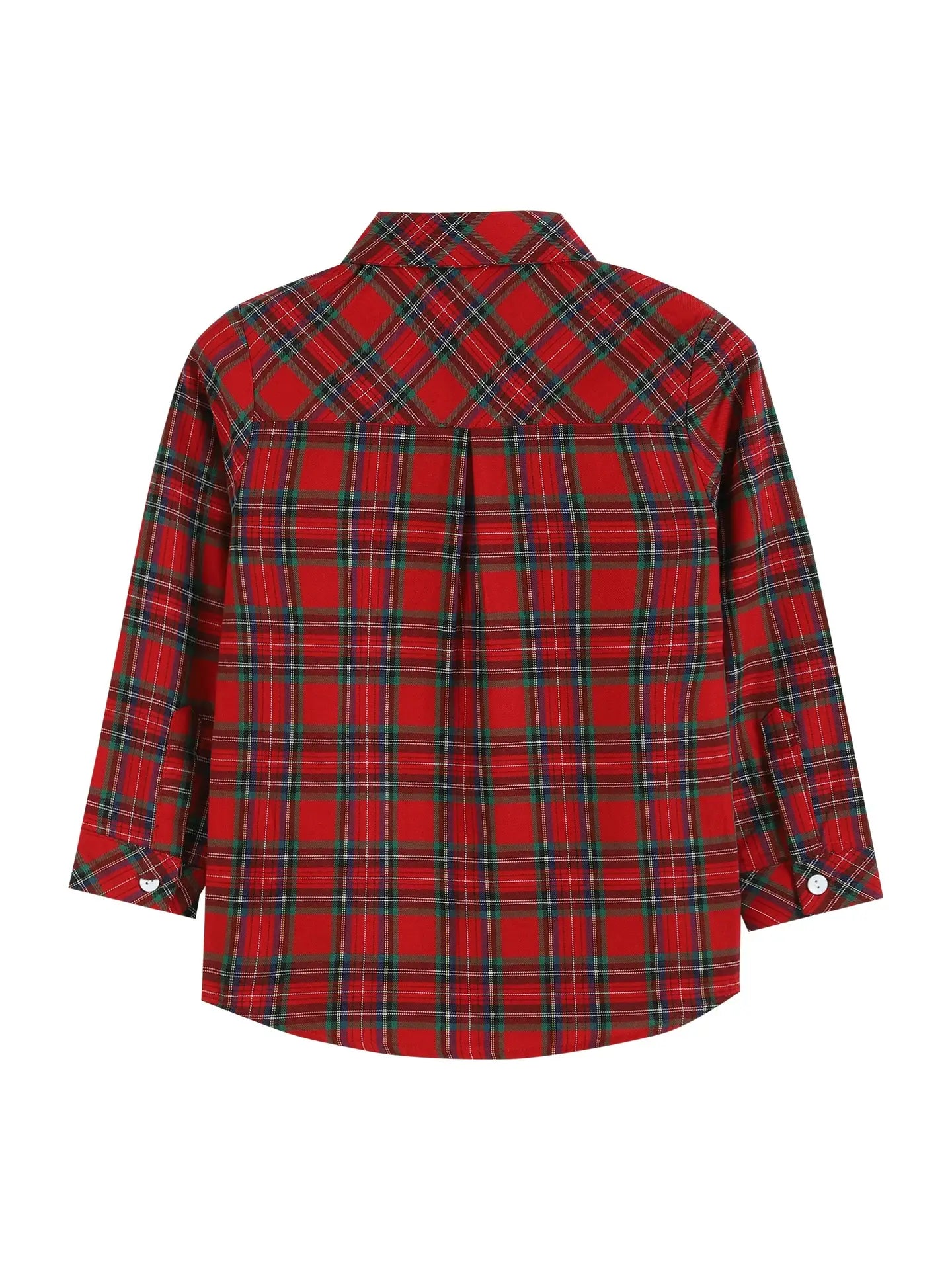 Red and Green Tartan Boy Dress Shirt