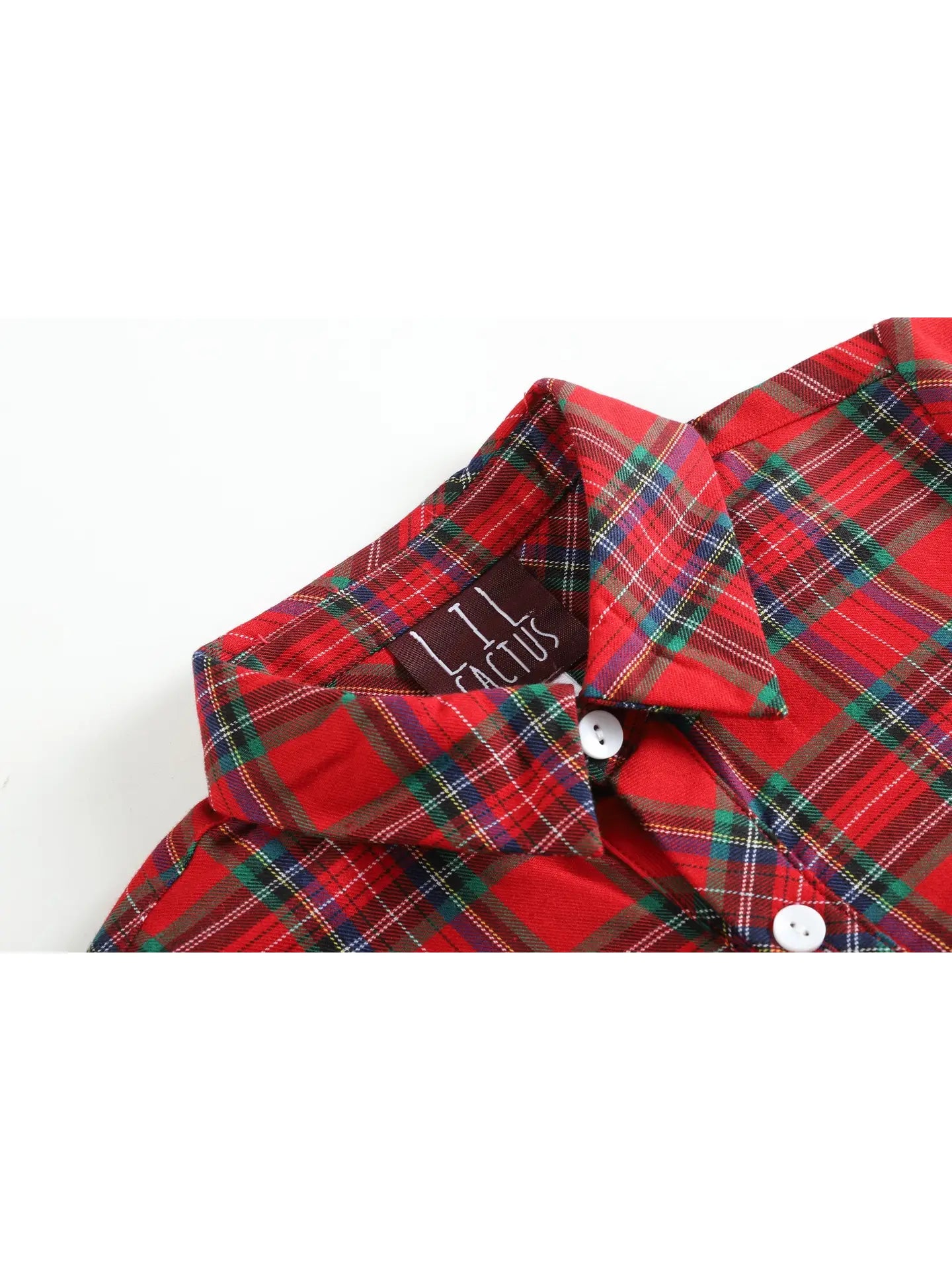 Red and Green Tartan Boy Dress Shirt