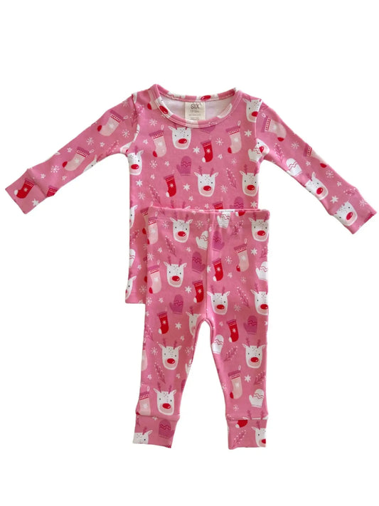 Reindeer Pink / Organic 2-Piece Set