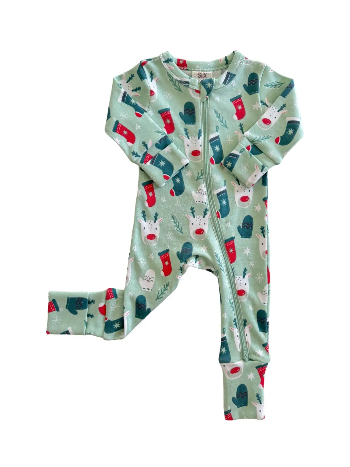 Reindeer / Organic 2-Way Zip Romper